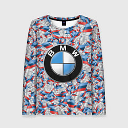Лонгслив женский BMW M PATTERN LOGO, цвет: 3D-принт