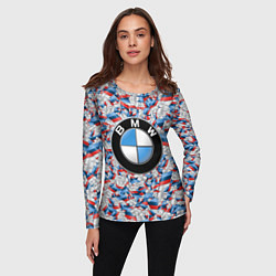 Лонгслив женский BMW M PATTERN LOGO, цвет: 3D-принт — фото 2