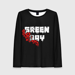 Лонгслив женский Green day Цветы, цвет: 3D-принт