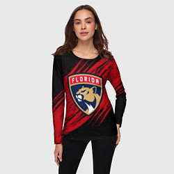 Лонгслив женский Florida Panthers, Флорида Пантерз, NHL, цвет: 3D-принт — фото 2