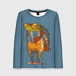 Женский лонгслив Лягуха-путешественица