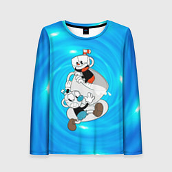 Женский лонгслив Две чашечки Cupheadг
