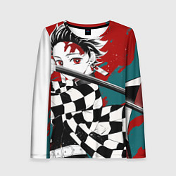 Женский лонгслив Клинок, рассекающий демонов Танджиро