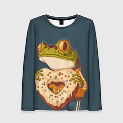 Женский лонгслив Лягуха с пряником