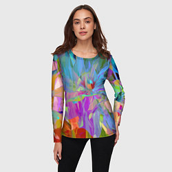 Лонгслив женский Abstract color pattern Summer 2022, цвет: 3D-принт — фото 2