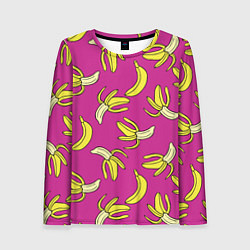 Лонгслив женский Banana pattern Summer Color, цвет: 3D-принт
