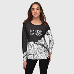 Лонгслив женский Marilyn manson, цвет: 3D-принт — фото 2