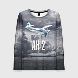 Лонгслив женский Пассажирский самолет Ан-2, цвет: 3D-принт