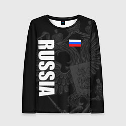 Лонгслив женский RUSSIA - BLACK EDITION, цвет: 3D-принт