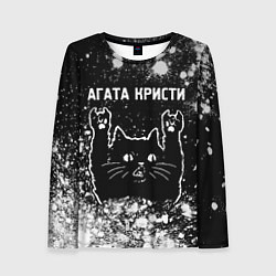 Женский лонгслив Агата Кристи Rock Cat FS