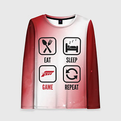 Женский лонгслив Eat Sleep Forza Horizon Repeat