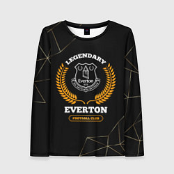 Женский лонгслив Лого Everton и надпись Legendary Football Club на