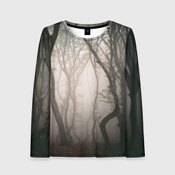 Лонгслив женский Лес Туман, цвет: 3D-принт