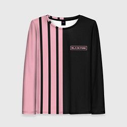 Лонгслив женский BLACKPINK HALF BLACK-PINK MINI LOGO, цвет: 3D-принт