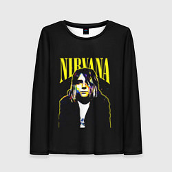 Женский лонгслив Рок - группа Nirvana