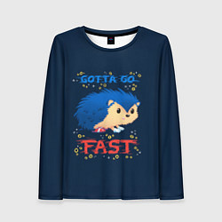 Женский лонгслив Little Sonic gotta go fast