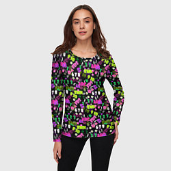 Лонгслив женский Alphabet and numbers, цвет: 3D-принт — фото 2