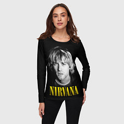 Лонгслив женский Nirvana - Kurt Donald Cobain, цвет: 3D-принт — фото 2