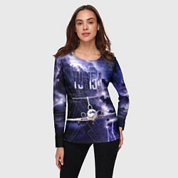 Лонгслив женский Ту-154 Ночные полет, цвет: 3D-принт — фото 2