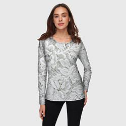 Лонгслив женский Советское кружево, цвет: 3D-принт — фото 2