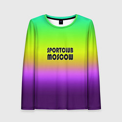 Лонгслив женский Sportclub Moscow, цвет: 3D-принт