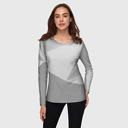 Лонгслив женский Геометрические серые фигуры, цвет: 3D-принт — фото 2