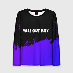 Лонгслив женский Fall Out Boy purple grunge, цвет: 3D-принт