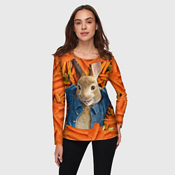 Лонгслив женский Кролик Питер, цвет: 3D-принт — фото 2