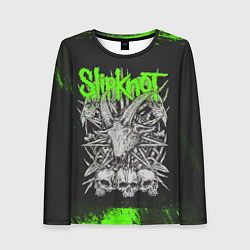 Лонгслив женский Slipknot green logo, цвет: 3D-принт