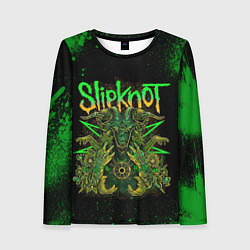 Женский лонгслив Slipknot green satan