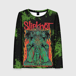 Женский лонгслив Slipknot green satan