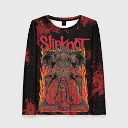 Женский лонгслив Slipknot black and red