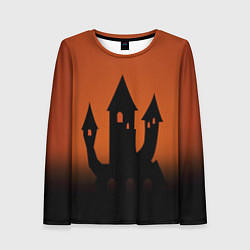 Лонгслив женский Halloween - замок ведьм, цвет: 3D-принт