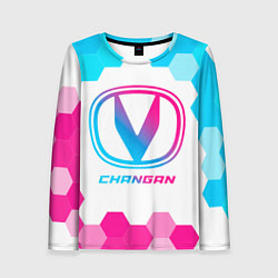 Лонгслив женский Changan neon gradient style, цвет: 3D-принт
