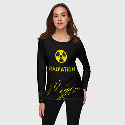 Лонгслив женский Radiation - радиационная опасность, цвет: 3D-принт — фото 2