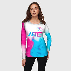 Лонгслив женский JAC neon gradient style: символ сверху, цвет: 3D-принт — фото 2