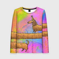 Женский лонгслив Очень-очень длинная такса