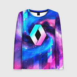 Женский лонгслив Renault неоновый космос