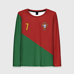 Лонгслив женский Роналду сборная Португалии, цвет: 3D-принт