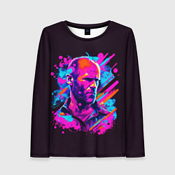 Лонгслив женский Jason Statham - pop art, цвет: 3D-принт