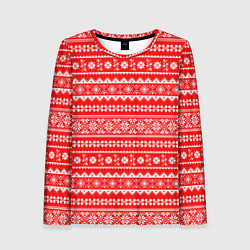 Лонгслив женский Jacquard pattern, цвет: 3D-принт