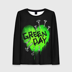 Женский лонгслив Green day heart nails