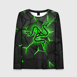 Женский лонгслив Razer neon logo