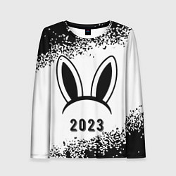 Женский лонгслив 2023 Кролик ушки на светлом