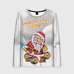 Лонгслив женский Боевой Санта, цвет: 3D-принт