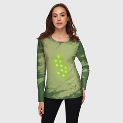 Лонгслив женский Поп ит доллар хаки, цвет: 3D-принт — фото 2
