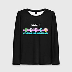 Лонгслив женский NewJeans logo bunnies Minji Hanni Danielle Haerin, цвет: 3D-принт