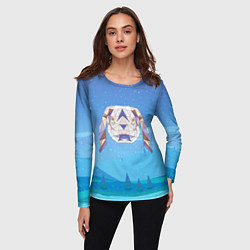 Лонгслив женский Кролик из мозаики, цвет: 3D-принт — фото 2