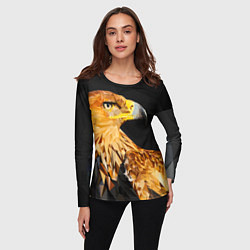 Лонгслив женский Орёл полигональный, цвет: 3D-принт — фото 2