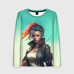 Лонгслив женский Girl art Cyberpunk, цвет: 3D-принт